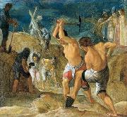 Die Ausgrabung der Kreuze Adam  Elsheimer